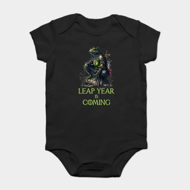 Lear Year Is Coming, Frog Warrior Baby Bodysuit by HolidayBug